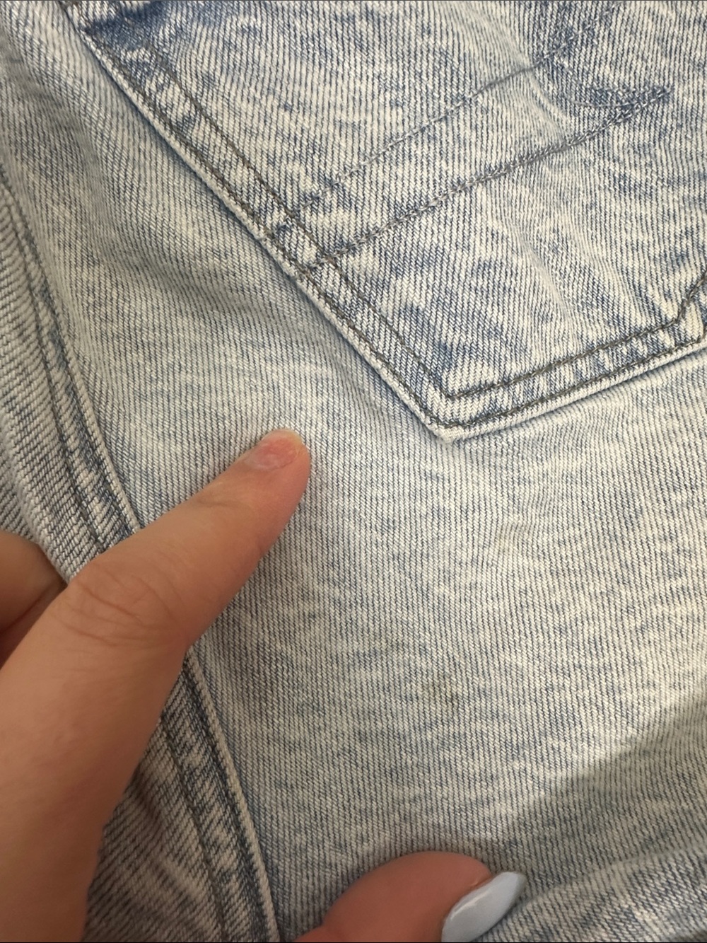American Eagle Outfitters Light Blue Distressed Denim Cutoff Shorts - Picture 5 of 5